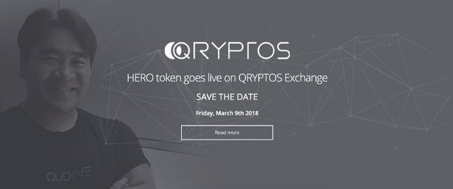 ICOのHERO（ヒーロー）はQRYPTOS取引所に上場決定